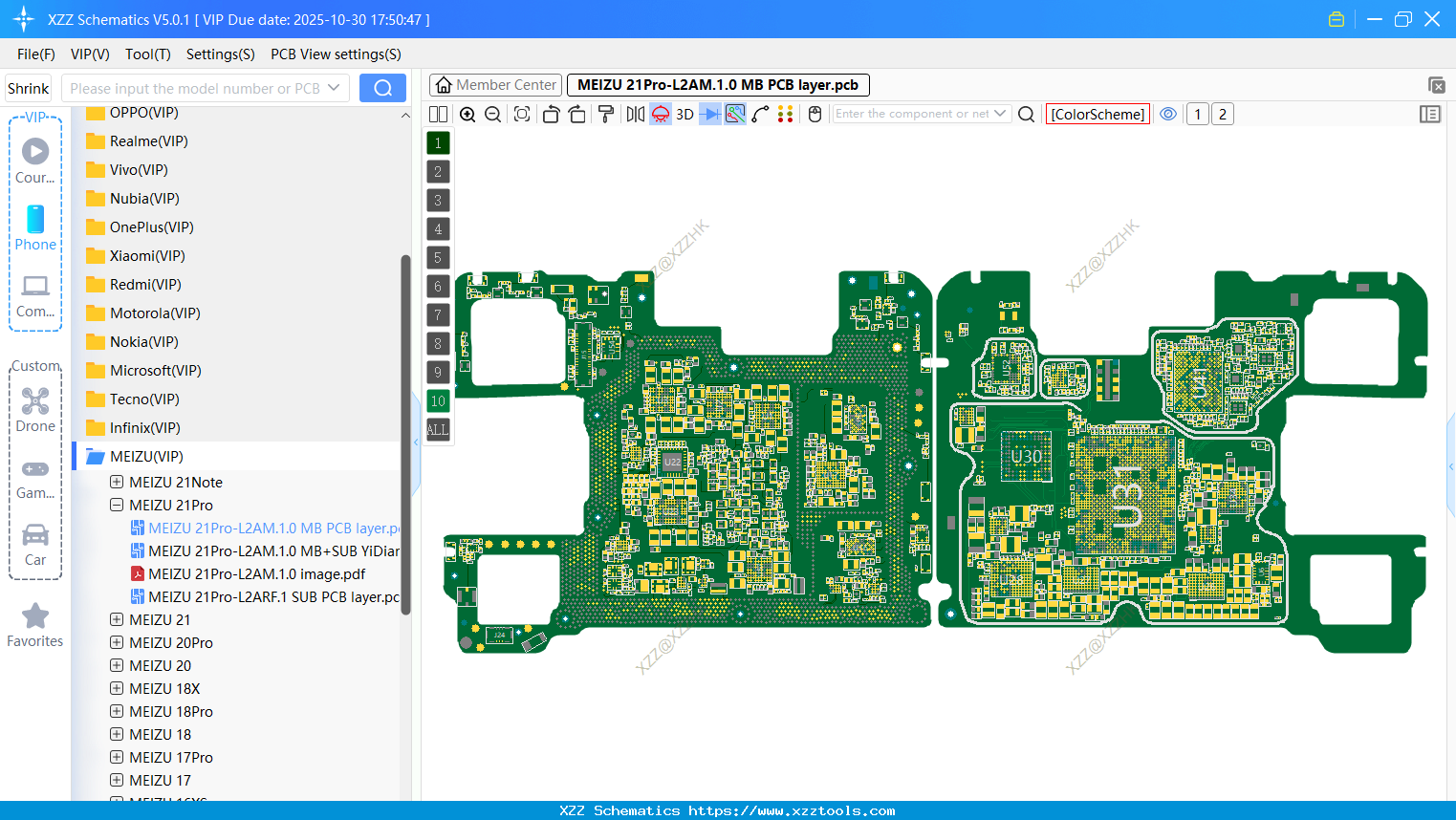 MEIZU 21Pro-L2AM.1.0 MB PCB Layer